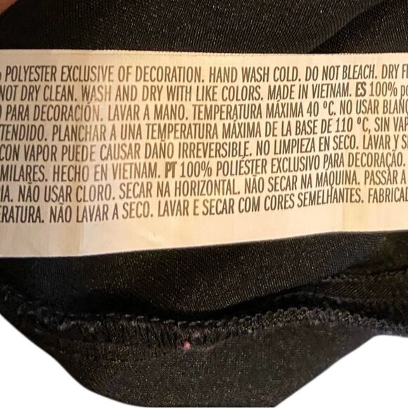 Forever 21 Black Satin Slip Dress Size M Coquette Whimsigoth Party Cocktail - Picture 10 of 10